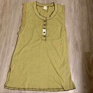 We The Free | Free People green button up tank